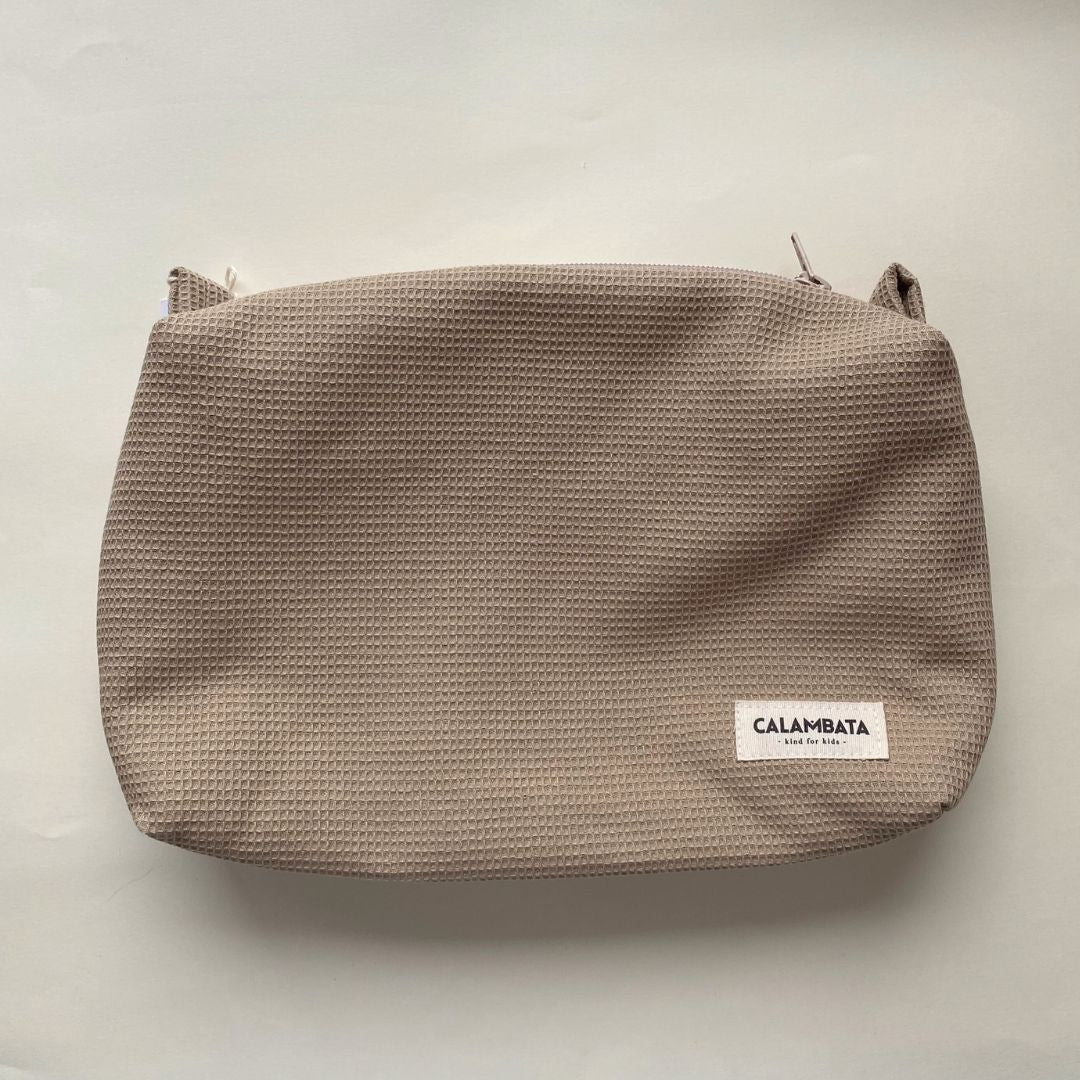 Neceser piqué beige