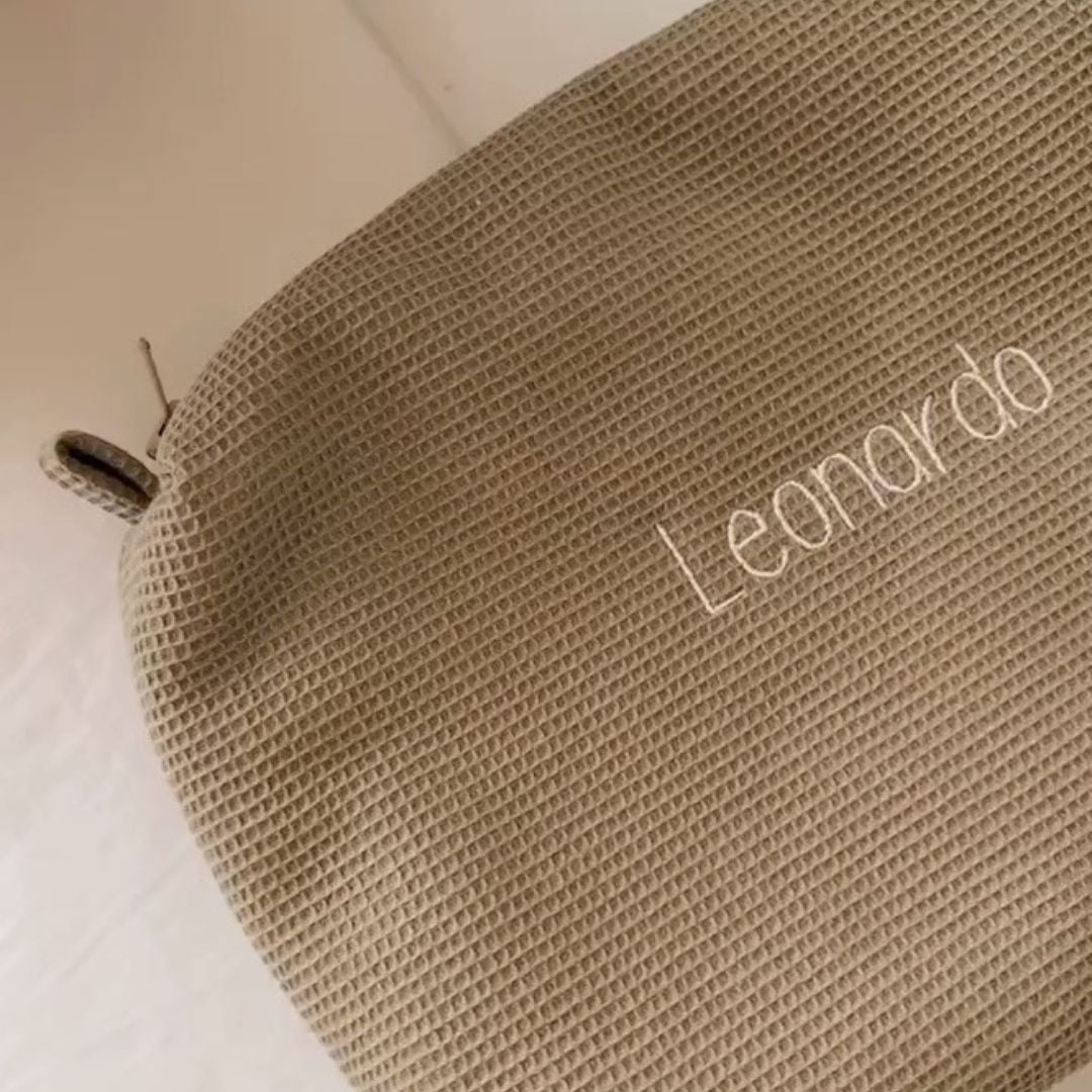 Neceser piqué beige