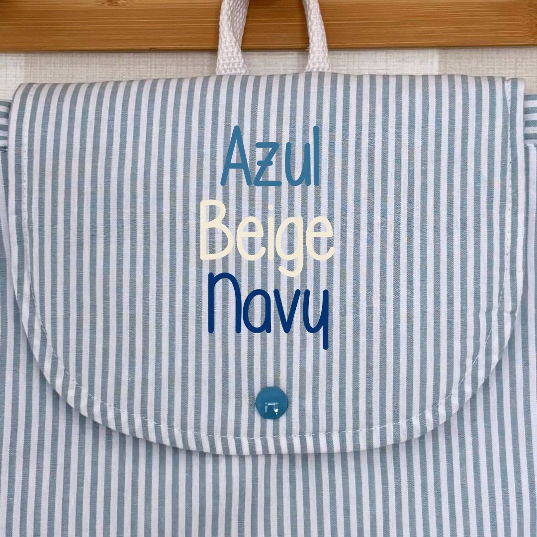 Mochila infantil rayas azul