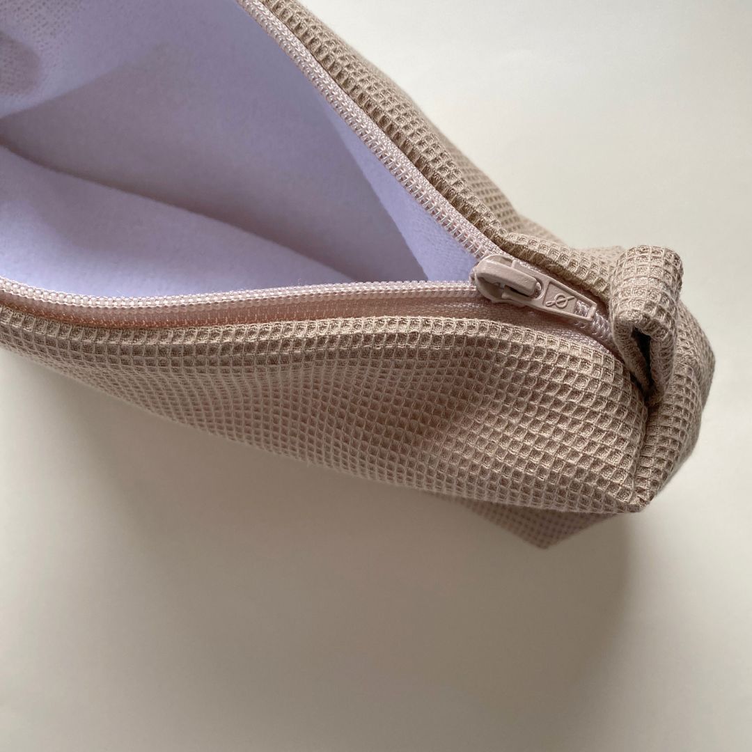 Neceser piqué beige