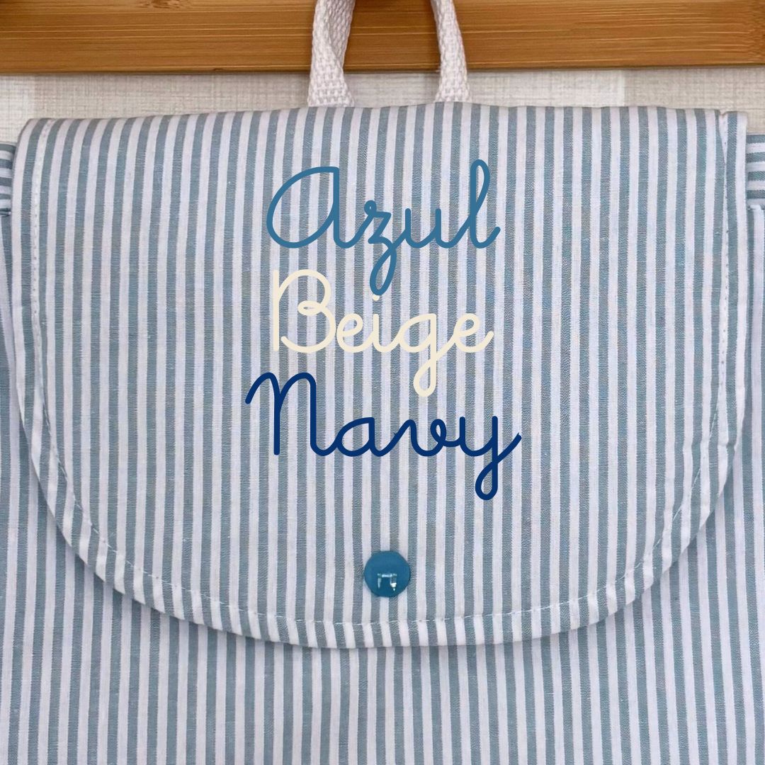 Mochila infantil rayas azul