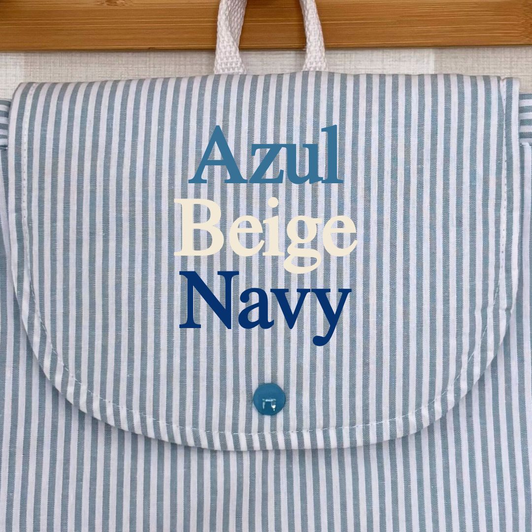 Mochila infantil rayas azul