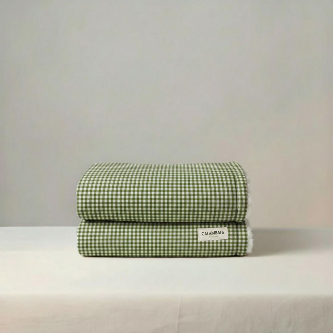 Manta Borreguito personalizada Vichy manzana