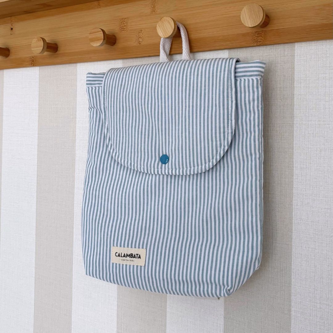 Mochila infantil rayas azul