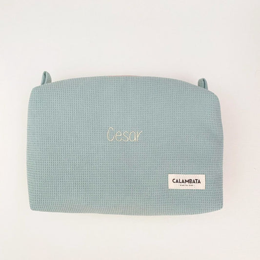 Neceser piqué menta