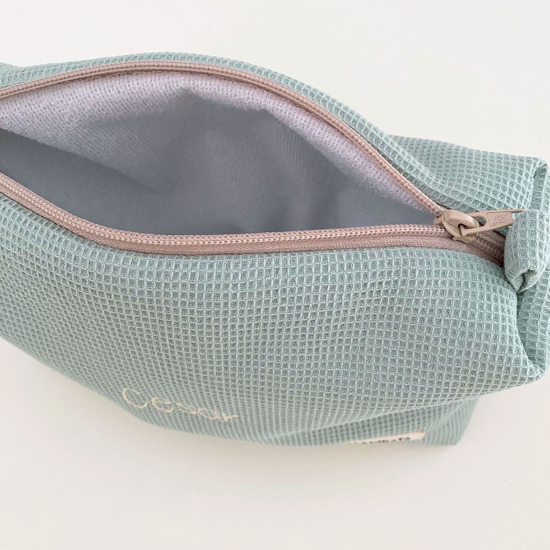 Neceser piqué menta