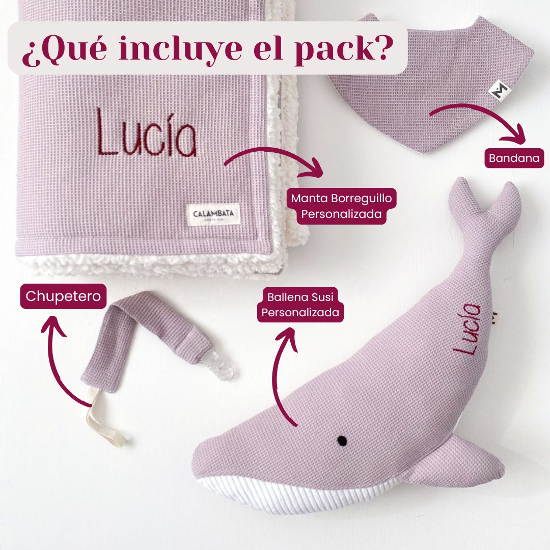Pack peluche ballena Susi invierno