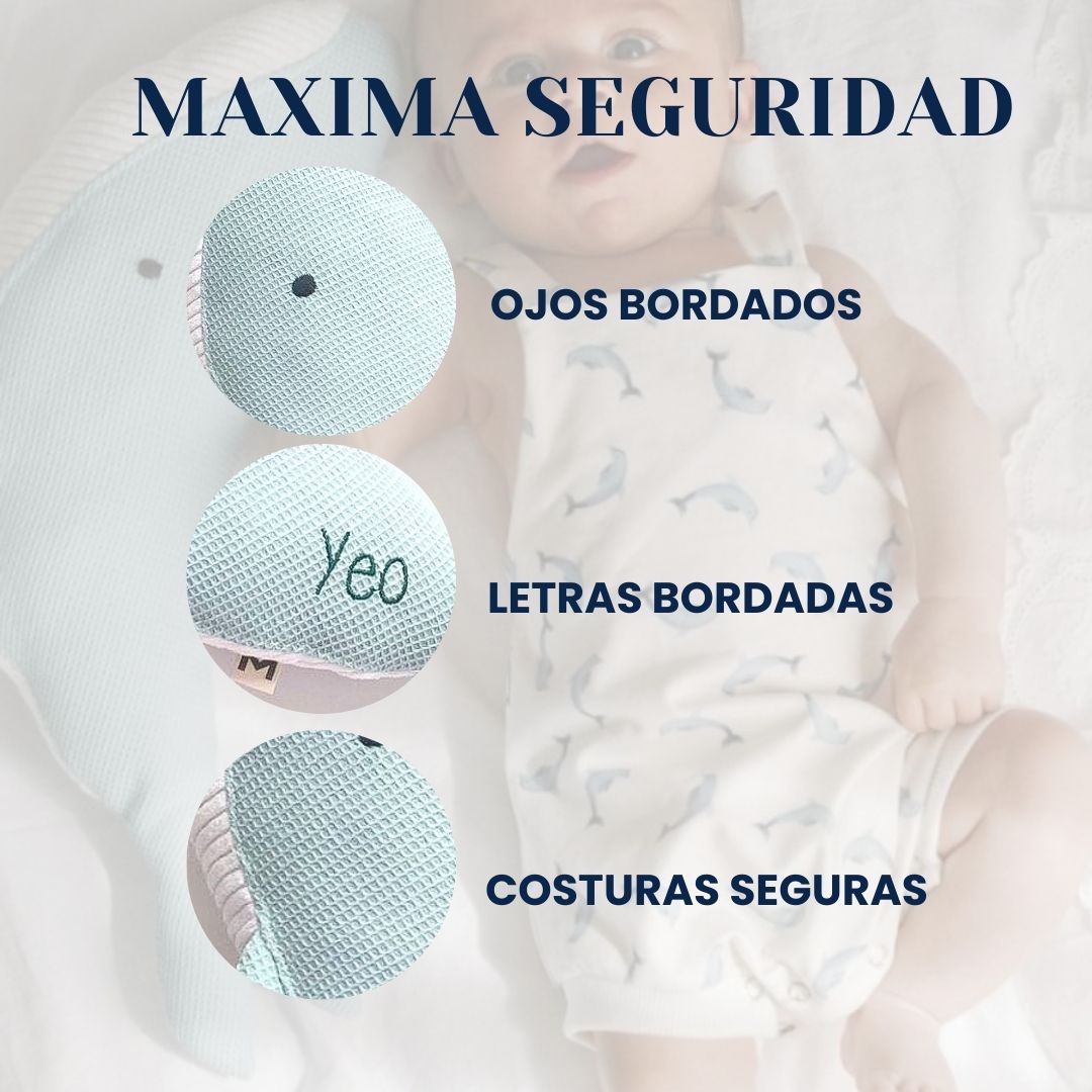 Peluche Ballena Susi azul nombre Marcos