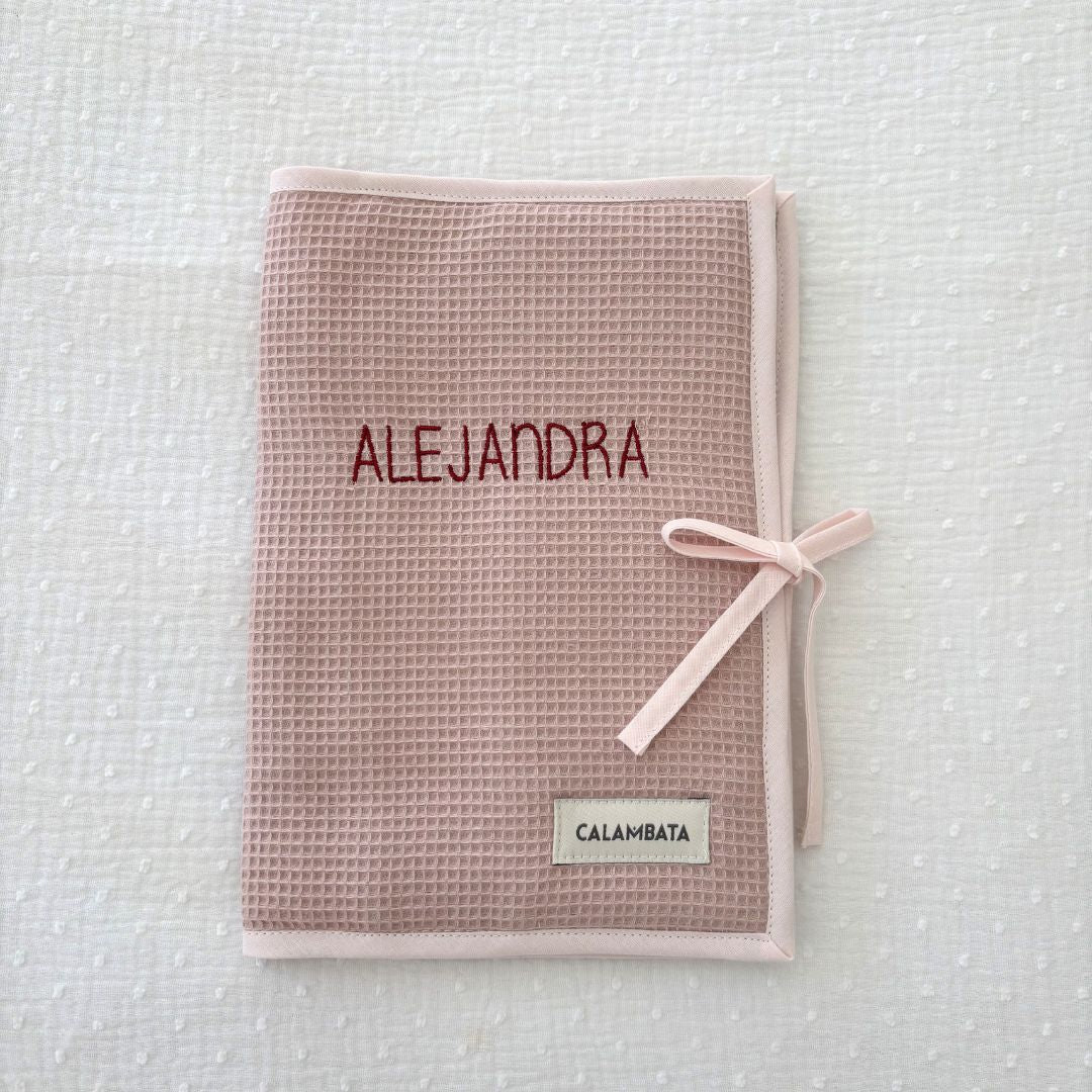 Portadocumentos piqué rosa