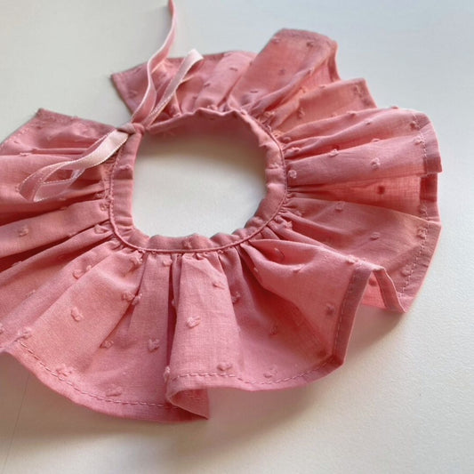 CUELLO VOLANTE PLUMETI ROSA