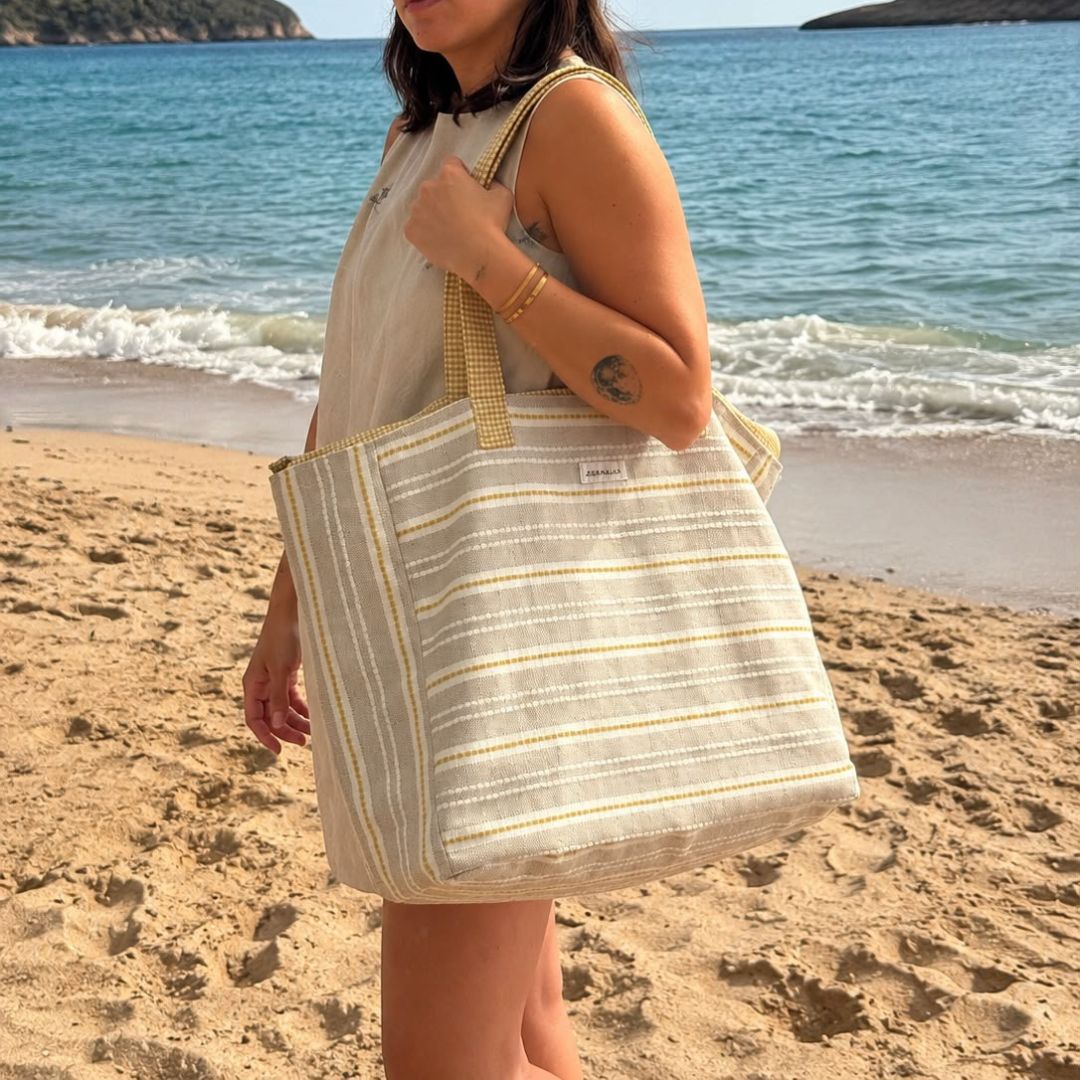 Bolso playa XL mostaza