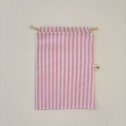 Bolsa merienda Rayas rosa