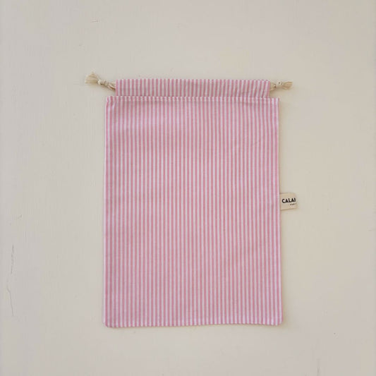 Bolsa merienda Rayas rosa