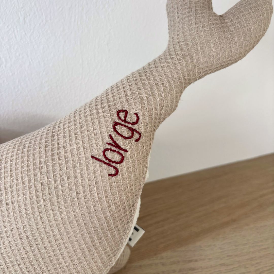 Peluche Ballena Susi beige nombre Jorge