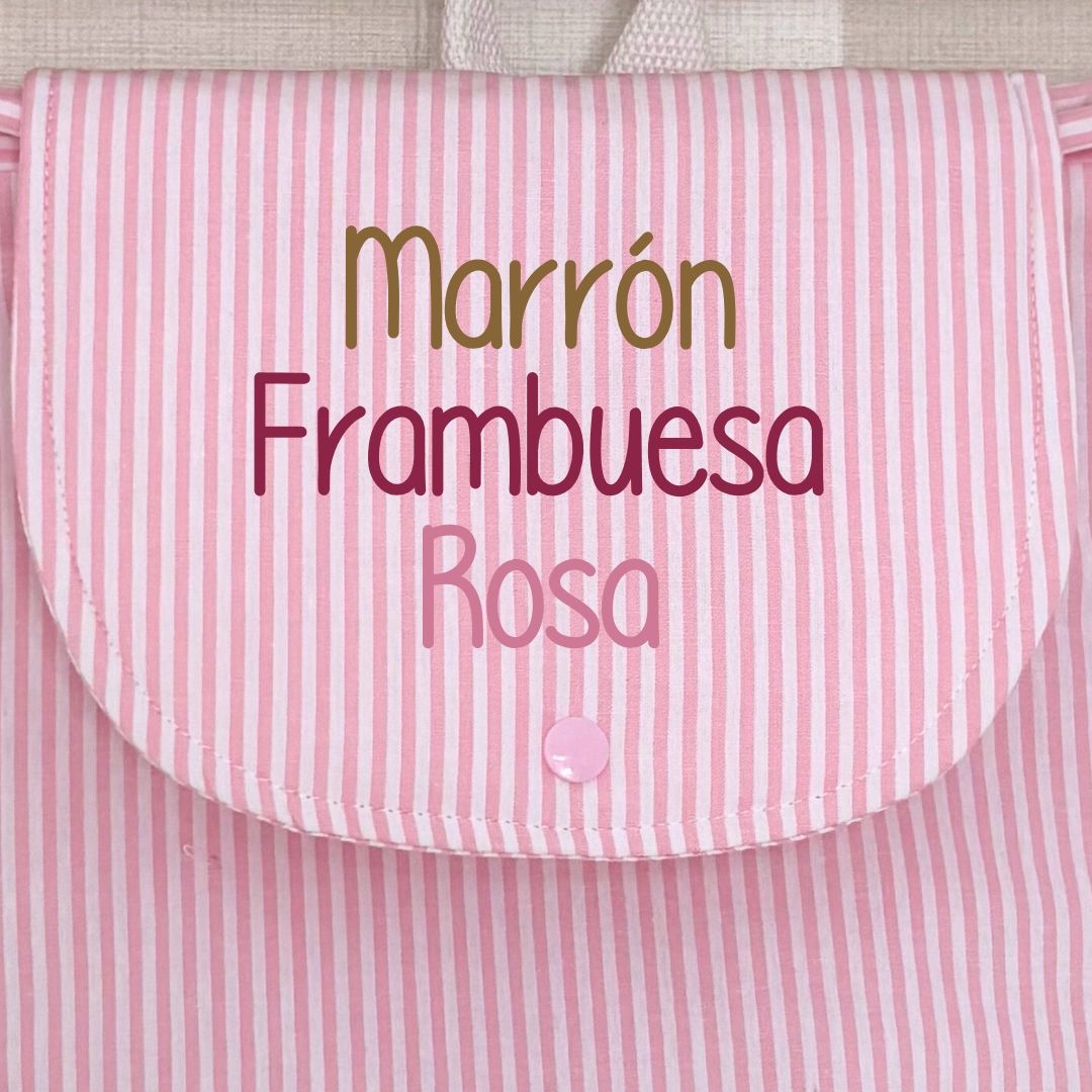 Mochila infantil rayas rosa