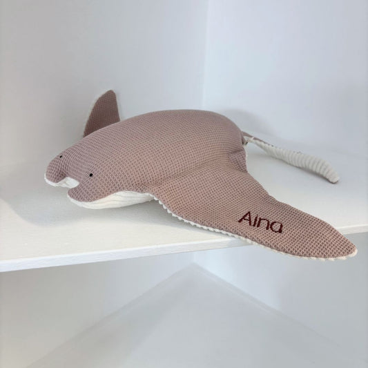 Peluche Mantarraya Maya rosa nombre Aina