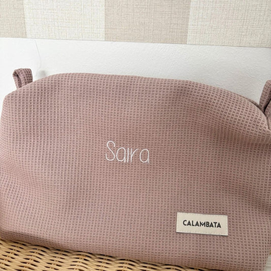 Neceser piqué rosa nombre Saira