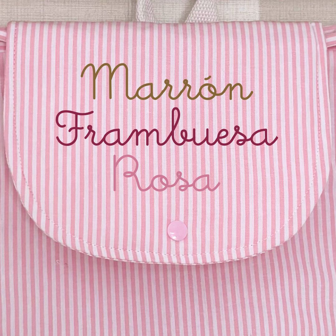 Mochila infantil rayas rosa