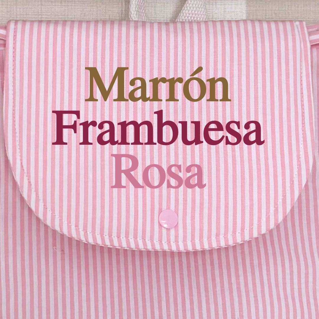Mochila infantil rayas rosa