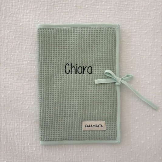 Portadocumentos piqué menta
