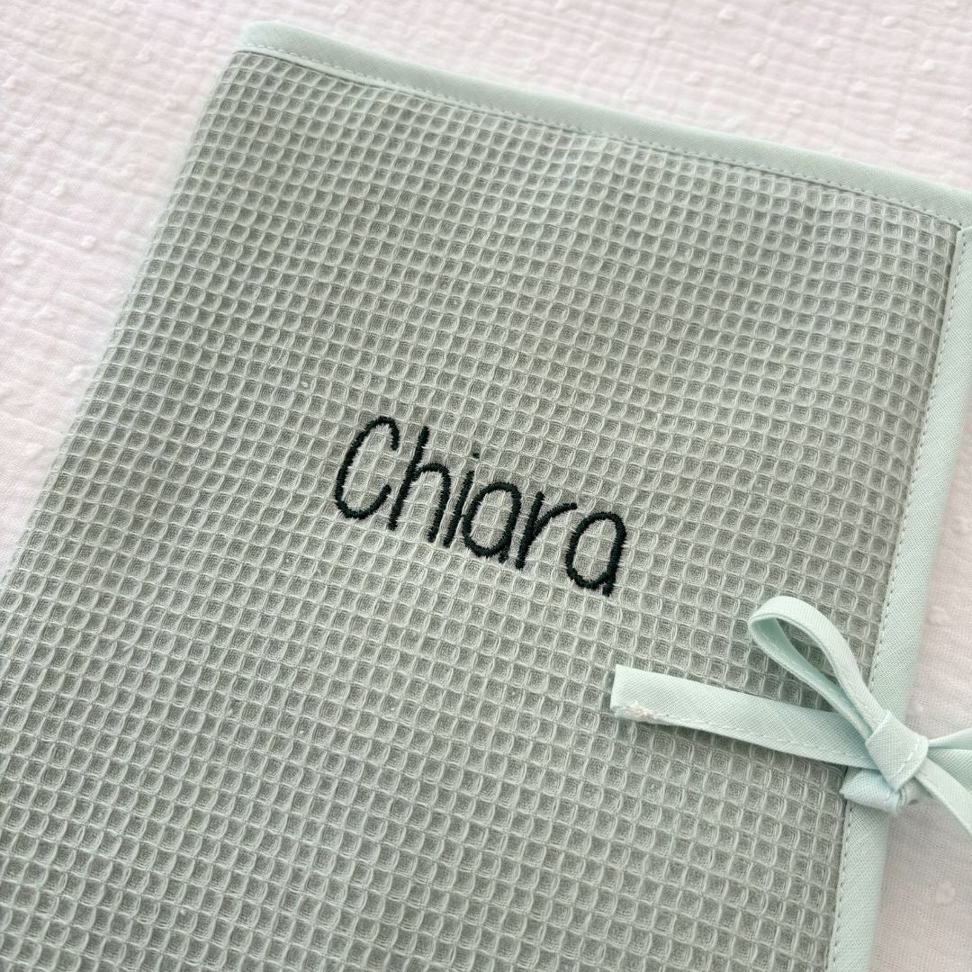 Portadocumentos piqué menta