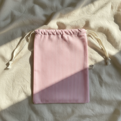 Bolsa merienda Rayas rosa