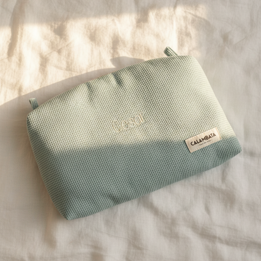 Neceser piqué menta