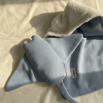 Pack Invierno Maya: Peluche mantarraya personalizado + manta personalizaada + Chupetero