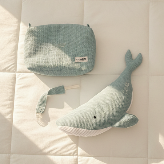 Pack regalo recién nacido mediano: Peluche Susi + Neceser + Chupetero